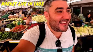 Walk With Me Around My Amazing Local Market In Vientiane, Laos 🐟🍖🌶️🥬🍅