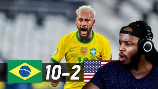 Neymar is Unstoppable! Brazil vs USA (10-2)  (REACTION)