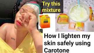 HOW TO MIX CAROTONE FOR A GLOWING LIGHTER SKIN WITHOUT SIDE EFFECT | How to mix carotone