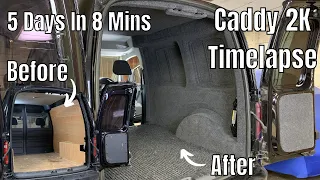 VW CADDY INTERIOR IN 8 MINUTES Sound Deaden Carpet Lining Day Van Micro Camper Campervan Vanlife