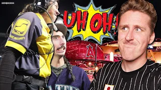ANDY GETS IN TROUBLE WITH SECURITY AT ANGELS STADIUM! | Kleschka Vlogs