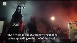 A hotel with Ukrainian refugees burned down in England