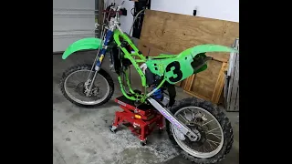 $500 Dirt bike Ep3 1991 KX250 frame teardown and viewer builds