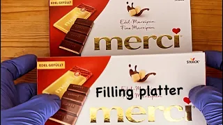 Filling platter with sweet | merci chocolate |Asmr  #chocolate