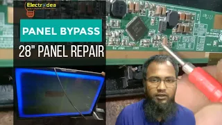 28" walton led tv panel repair,panel bypass,panel modification