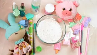Pink vs Mint - Mixing Makeup Eyeshadow Into Slime!special series 13 Satisfying