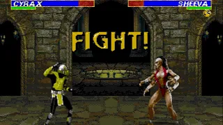 CYRAX vs SHEEVA - MORTAL KOMBAT 3 - SEGA GENESIS - SEGA MEGA DRIVE