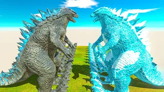 Legendary Godzilla War - Growing Godzilla 2014 VS Ice Godzilla Form Shimo, Size Comparison Godzilla