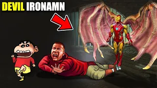 GTA 5 : DEVIL IRONMAN Attack on FRANKLIN and SHINCHAN in GTA 5 | SHINCHAN and CHOP