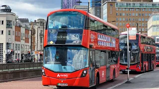 *DIVERSION* Full Route Visual. Route 50: Croydon Town Centre - Stockwell | Electroliner ES47 LV23ZCU