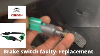 CITROEN C4 PICASSO BRAKE SWITCH REPLACEMENT. ESP and ABS light on