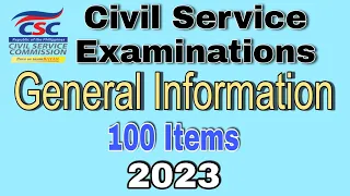 CIVIL SERVICE EXAM REVIEWER GENERAL INFORMATION | 2023 | ABRINICA CALZADO TV