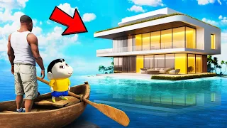 SHINCHAN AND FRANKLIN FOUND A SECRET ISLAND MANSION IN THE MIDDLE OF SEA IN GTA 5