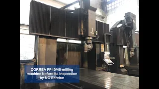 CORREA FP40/40 milling machine before its inspection by NC Service