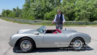 Online Only: Open Roads, April—1957 Porsche 550 Spyder Replica by Vintage Motorcars of California