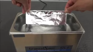 Testing the performance and quality of your ultrasonic cleaner - foil test