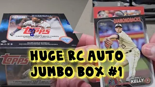 HUGE ROOKIE AUTO PULLED! 2024 Topps Series 1 Jumbo Box Preview!