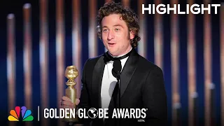 Jeremy Allen White Wins Best TV Actor in a Musical/Comedy Series | 2023 Golden Globe Awards on NBC