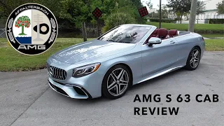 AMG S63 CABRIOLET REVIEW! * in-depth walkaround w/ RACE START & driving impressions