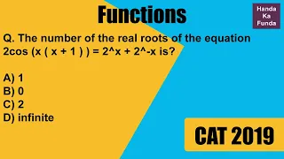 Quantitative Aptitude – Functions – The number of the real roots of the equation