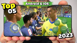 TOP 5 Best Football Games For Android & iOS 2023 Offline | Online