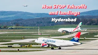 Hyderabad International Airport | 4 Minutes of NON STOP Takeoffs and Landings | 2024