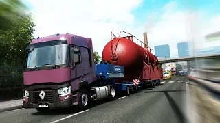 CHEAP TRUCK HEAVY TRAILER - 380HP RENAULT T vs 70T TRAILER [ETS2]