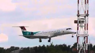 Luxair ERJ-145 Landing Hamburg LX-LGY