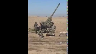 Работа 121 артиллерийского полка сирийской армии