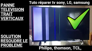 PANNE SMART TV LED REPARATION TELE TRAIT SUR L'IMAGE PROBLEME RESOLU  [2023]