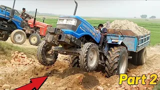 Power Test in Canal Sonalika 60 Rx | Eicher 485 | Mahindra Arjun NOVO 605 di 4wd Tractor।  part 2