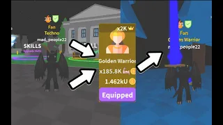 Buying Golden Warrior Rank Saber Simulator