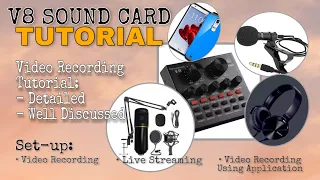 How to set-up V8 sound card w/ BM-800 mic | Tutorial | Complete video recording set-up