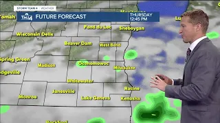 Scattered showers Thursday morning, relatively dry afternoon