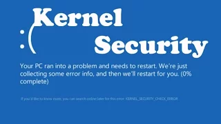 how to fix kernel security check failure windows 10-kernel security check failure