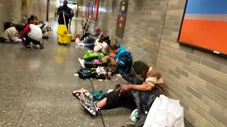 Drug use at BART Civic Station in San Francisco