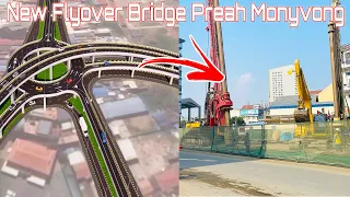 Flyover Bridge Of Preah Monyvong Construction Progress 2023