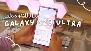 What’s on my Lavender Galaxy S23 Ultra 🍰 How I make it cute & aesthetic🌺