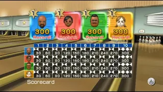 Wii Sports - Bowling (4 Players: All Perfect Games!) - Remastered!