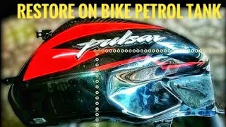 Restoration Bike Petrol Tank Dirn Paint Bajaj Pulsar  Complete Process