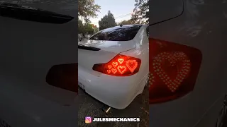 Custom infiniti G37 G35 heart tail lights ❤️ #infinitig37 #infiniti #automobile #taillamp