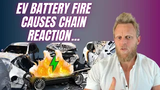 Electric car catches fire at airport in Australia sparking a scary chain reaction