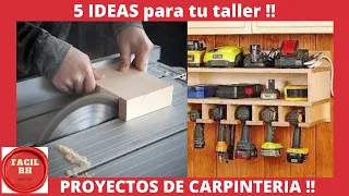 💥5 IDEAS de CARPINTERIA de MADERA que te va a SORPRENDER!! proyectos en madera , Facil-rh easy diy