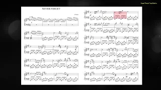 Never Forget - Patrick Doyle (Ноты и Видеоурок для фортепиано) (piano cover)