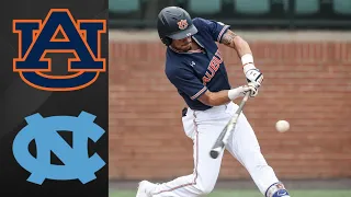 Auburn vs #14 North Carolina Super Regional Game 1 | College Baseball Highlights