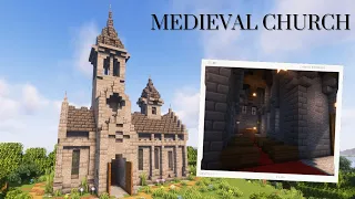 Minecraft: How to build a Medieval Church ( Tutorial )