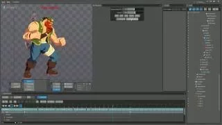 Spine 2d animation - Test Character - idle animation