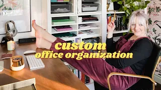 *low-budget* diy home office organization | IKEA HACKS + DIY builds