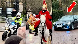 UNEXPECTED SIGHTING! Special Escort Group protect Royals and UK Prime Minister