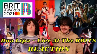 Dua Lipa - Future Nostalgia Medley (Live at the BRIT Awards 2021) I REACTION